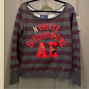 American Eagle Off the Shoulder Sweatshirt. SZ L
